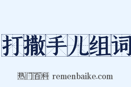 打撒手儿组词是什么意思的图片